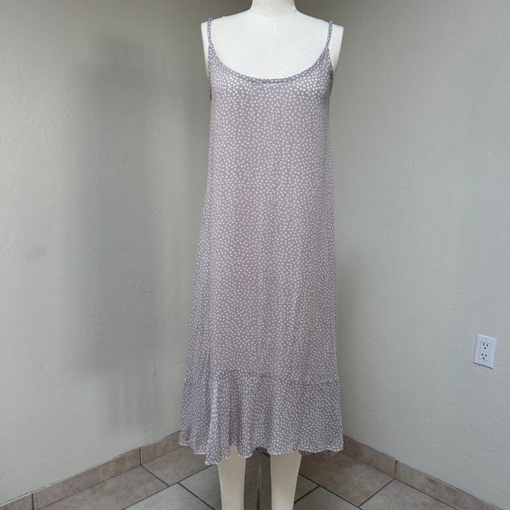 Polka Dot Slip Dress Lavender Midi Layering Balletcore 90s Minimalist Women XS S
